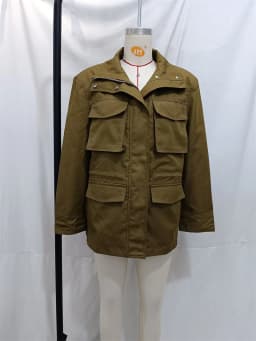 KEYANKETIAN 2024 Autumn/Winter New Women's Short Trench Coat Safari Style Pockets Decoration Zipper High Neck Blazer Outerwear