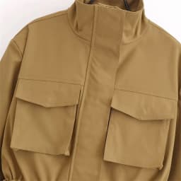 KEYANKETIAN 2024 Autumn/Winter New Women's Short Trench Coat Safari Style Pockets Decoration Zipper High Neck Blazer Outerwear