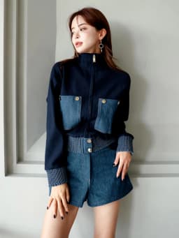 2024 Y2K Zipper Short Jacket Coat Women Korean Fashion Cropped Tops Long Sleeve Autumn Winter Coat Pocket Patchwork Overcoat