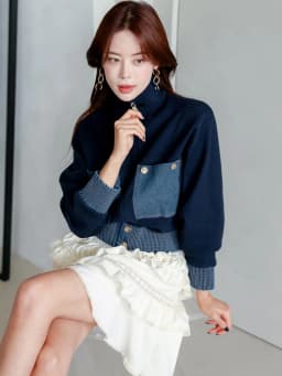 2024 Y2K Zipper Short Jacket Coat Women Korean Fashion Cropped Tops Long Sleeve Autumn Winter Coat Pocket Patchwork Overcoat