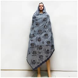 100% Cotton Fabric Rayon Cotton Thread Eembroidered Scarf High Quality African Women Hijab Muslim Scarf Dubai Excellent Style