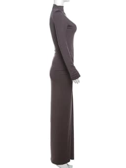 Tossy Pleated Fashion Patchwork Long Dress Women's High Waist Long Sleeve Solid Slim Party Dress Summer 2024 Female Maxi Dress