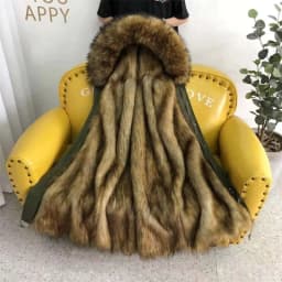 The 2026 Special Winter New Baotu Pai Overcome the Mid-long Removable Raccoon Fur Inner Belly Thick Imitation Fur Coat Female X1