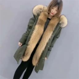 The 2026 Special Winter New Baotu Pai Overcome the Mid-long Removable Raccoon Fur Inner Belly Thick Imitation Fur Coat Female X1