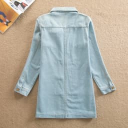 2026 New Spring Autumn Denim Windbreaker Coat 6XL Korean Slim Long-sleeve Jeans Jacket All-match Casual Female Denim Outwear Top