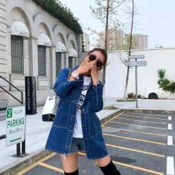 2026 New Spring Autumn Denim Windbreaker Coat 6XL Korean Slim Long-sleeve Jeans Jacket All-match Casual Female Denim Outwear Top