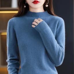 100% Merino Wool Cashmere Sweater Women Knitted Sweater Turtleneck Long Sleeve Pullovers Autumn Winter Clothing Warm Jumper Tops