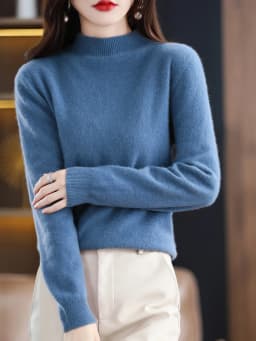 100% Merino Wool Cashmere Sweater Women Knitted Sweater Turtleneck Long Sleeve Pullovers Autumn Winter Clothing Warm Jumper Tops