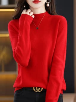 100% Merino Wool Cashmere Sweater Women Knitted Sweater Turtleneck Long Sleeve Pullovers Autumn Winter Clothing Warm Jumper Tops
