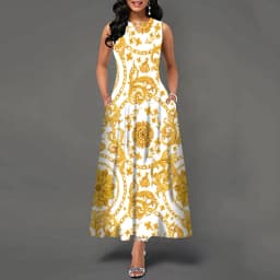 Women New Loose Floral Vintage Hole Ruffles Befree Big Large Dress Large Big Summer Camis Party Elegant Maxi Dresses