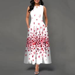 Women New Loose Floral Vintage Hole Ruffles Befree Big Large Dress Large Big Summer Camis Party Elegant Maxi Dresses