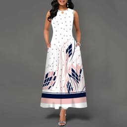 Women New Loose Floral Vintage Hole Ruffles Befree Big Large Dress Large Big Summer Camis Party Elegant Maxi Dresses
