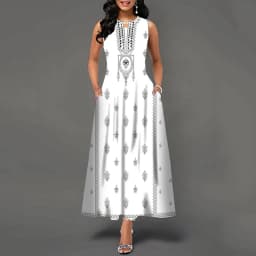 Women New Loose Floral Vintage Hole Ruffles Befree Big Large Dress Large Big Summer Camis Party Elegant Maxi Dresses