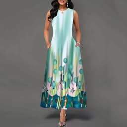 Women New Loose Floral Vintage Hole Ruffles Befree Big Large Dress Large Big Summer Camis Party Elegant Maxi Dresses