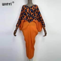 plissado mulher vestido hit cor v colarinho batwing manga longa solta bezerro vestidos de comprimento longo estilo casual 2021