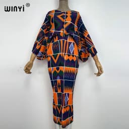 plissado mulher vestido hit cor v colarinho batwing manga longa solta bezerro vestidos de comprimento longo estilo casual 2021