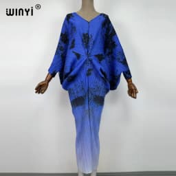 plissado mulher vestido hit cor v colarinho batwing manga longa solta bezerro vestidos de comprimento longo estilo casual 2021