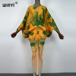 plissado mulher vestido hit cor v colarinho batwing manga longa solta bezerro vestidos de comprimento longo estilo casual 2021