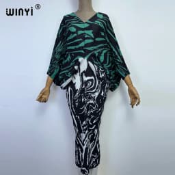 plissado mulher vestido hit cor v colarinho batwing manga longa solta bezerro vestidos de comprimento longo estilo casual 2021