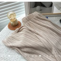 Women Wide Leg Pants High Waist Casual Chiffon Ice Silk Long Pants Bohemian Pleated Trousers Plus Size Women Clothing