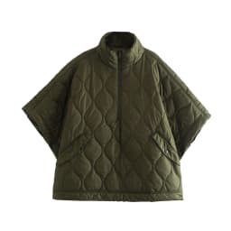XEASY Women Jacket Capes And Poncho Autumn Woman Clothes Solid Quilted Coats Zippers Cardigan For Women Casual Oversized Jacket