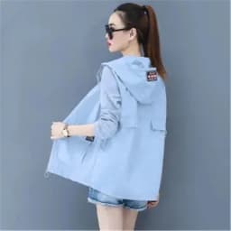 Loose Summer Sun Protection Clothing Women Thin Coat Anti-UV Breathable Outdoor Summer Jacket Female Tops Hooded 320