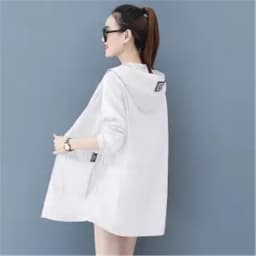 Loose Summer Sun Protection Clothing Women Thin Coat Anti-UV Breathable Outdoor Summer Jacket Female Tops Hooded 320