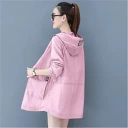 Loose Summer Sun Protection Clothing Women Thin Coat Anti-UV Breathable Outdoor Summer Jacket Female Tops Hooded 320