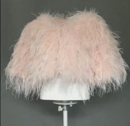 Luxurious Furry Ostrich Feather Jacket, Peach Fuzz Fashion, Wedding Party, Concert, Bride B230408, 2024