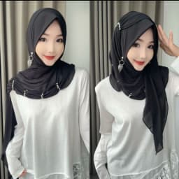 Fashion 2026 Muslim Wrap Women Easy Wear Head Hijabs With Earring