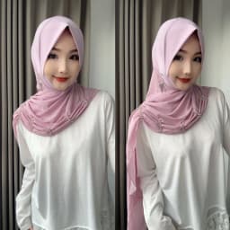 Fashion 2026 Muslim Wrap Women Easy Wear Head Hijabs With Earring