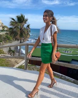 Slim Chic Elegant Women Mini Skirts Green Satin High Street Solid Side Zipper Sexy Bodycon Skirt Faldas Mujer