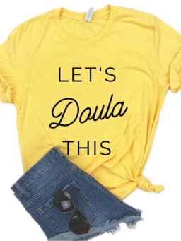 Let's Doula This Letter Print Women T Shirt Short Sleeve O Neck Loose Women Tshirt Ladies Fashion Tee Shirt Tops Camisetas Mujer