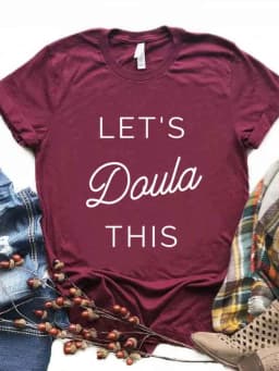 Let's Doula This Letter Print Women T Shirt Short Sleeve O Neck Loose Women Tshirt Ladies Fashion Tee Shirt Tops Camisetas Mujer