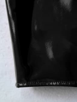 Women Sexy Skirts Glossy Patent Leather Miniskirt Solid Color Elastic Waistband Pencil Skirt Shiny Wet Look Latex Skirt Clubwear