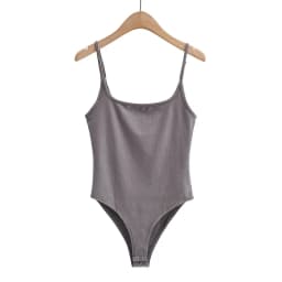 BRADELY MICHELLE Summer New Arrivals in Store Pure Color Thin Stretch Knitted Sling One-Piece Sexy Beach Style