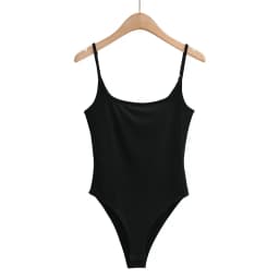 BRADELY MICHELLE Summer New Arrivals in Store Pure Color Thin Stretch Knitted Sling One-Piece Sexy Beach Style