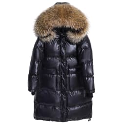 Maomaokong 2026 Women Winter Black Loose Long Down Jacket Real Fox Fur Collar Hooded Fashion Waterproof Female Extra Large Coat