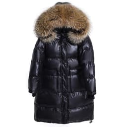 Maomaokong 2026 Women Winter Black Loose Long Down Jacket Real Fox Fur Collar Hooded Fashion Waterproof Female Extra Large Coat