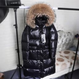 Maomaokong 2026 Women Winter Black Loose Long Down Jacket Real Fox Fur Collar Hooded Fashion Waterproof Female Extra Large Coat