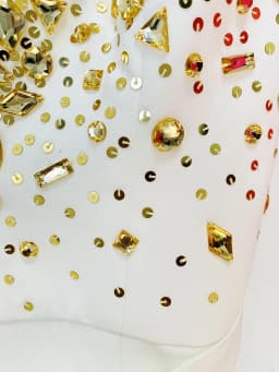 HIGH STREET Newest Fashion Summer 2026 Designer Women Spaghetti Strap Stunning Strass Stone Didmonds Beading Straight Jumpsuit