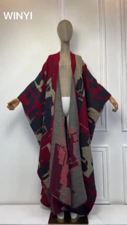 WINYI winter outfits for women Knitted cardigan MAXI Christmas Fashion hipster party dress Thick Warm Female jacket holiday coat