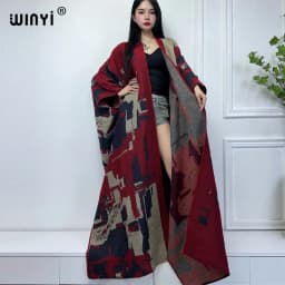 WINYI winter outfits for women Knitted cardigan MAXI Christmas Fashion hipster party dress Thick Warm Female jacket holiday coat