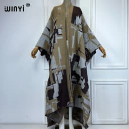 WINYI winter outfits for women Knitted cardigan MAXI Christmas Fashion hipster party dress Thick Warm Female jacket holiday coat