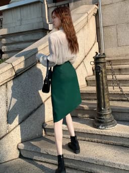 Genuine Leather Sheepskin High Waisted Irregular Skirt 2023 New Women Clothing Slim A-line Wrap Buttocks Leather Skirt Clothing