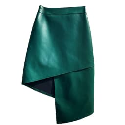 Genuine Leather Sheepskin High Waisted Irregular Skirt 2023 New Women Clothing Slim A-line Wrap Buttocks Leather Skirt Clothing