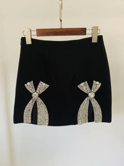 HIGH STREET Newest 2026 Designer Runway Suit Set Women's Luxurious Diamonds Beaded Short Blazer Skirt Suit
