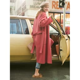 AMII Minimalist Wool Coat For Women 2024 Winter Blazer Collar With Belt Vintage Korean Fashion Long Blends Jacket 12424102