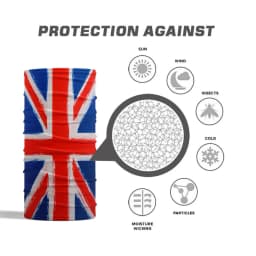 UK Union Flag Neck Tube Bandana Great Britain Headwear Seamless Neck Gaiter Headwrap Face Mask England Flag Print Cycling Scarf
