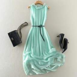 Tcyeek100%mulberry Silk Dress Women Korean Summer Dresses Sleeveless Beach Dress Womans Clothing Ladies Dresses Vestido Feminino
